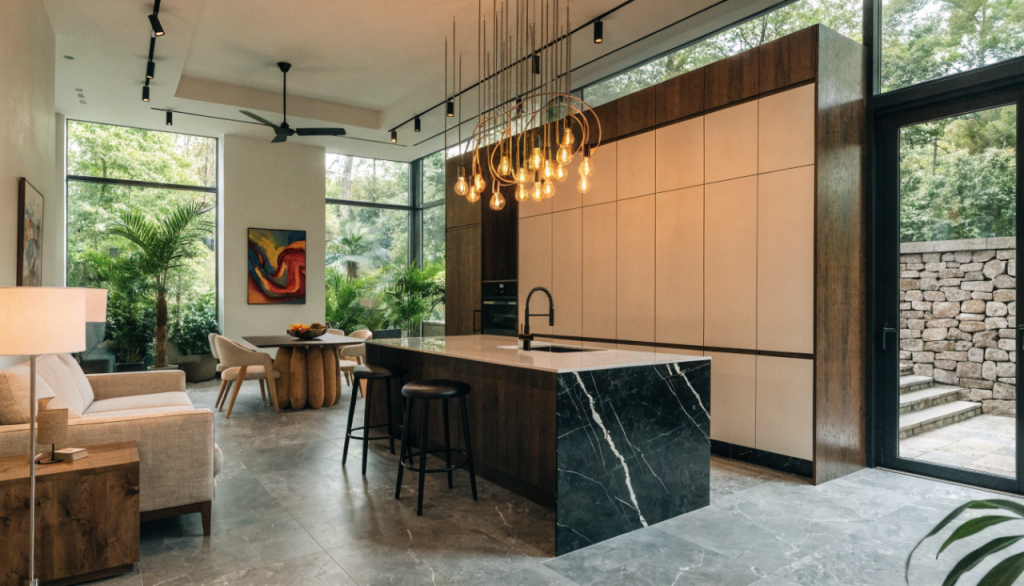 Casa contemporânea com área gourmet integrada de 130 metros quadrados une conforto, estilo e funcionalidade