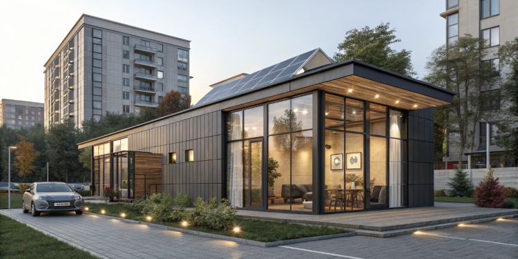 A casa modular de 50 metros quadrados com "pele de vidro" refletiva: tecnologia que garante privacidade total e controle de temperatura