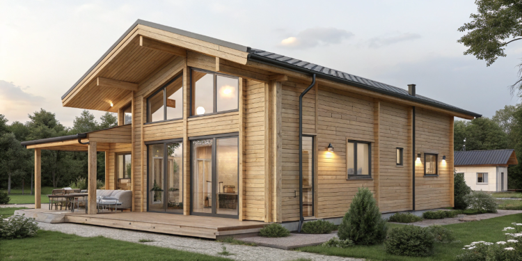 Construída em "Wood Frame", esta casa de 60 metros quadrados tem paredes multicamadas que barram o som externo e mantêm o interior sempre seco