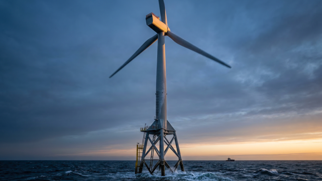 Os gigantes de aço de 260 metros no meio do oceano que geram energia suficiente para abastecer uma cidade inteira com apenas uma turbina