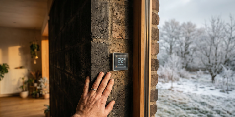Casa de 45 metros quadrados com parede Trombe ventilada que aquece naturalmente os ambientes internos durante o inverno