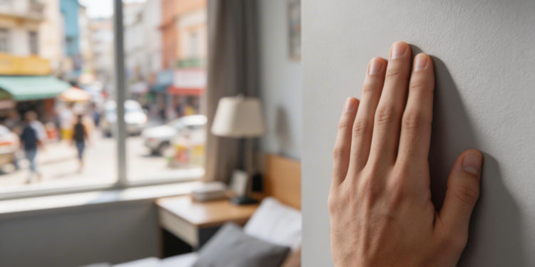 Casa compacta de 85 metros quadrados com paredes de drywall isoladas com lã de rocha para criar quartos silenciosos