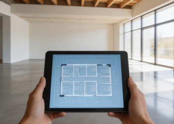 Modelo de 60 metros quadrados com vigas estruturais leves que permitem criar um mezanino funcional