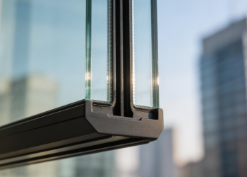 Casa de 85 metros quadrados com vidro duplo e gás argônio que ajuda a bloquear o barulho externo