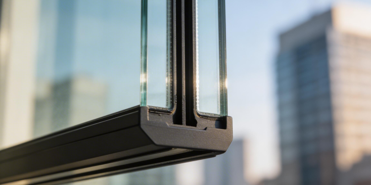 Casa de 85 metros quadrados com vidro duplo e gás argônio que ajuda a bloquear o barulho externo