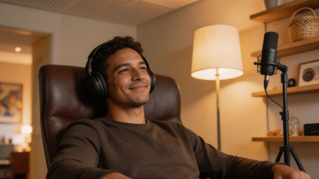 Projeto de 110 metros quadrados com drywall perfurado que ajuda a equilibrar o som dentro da casa