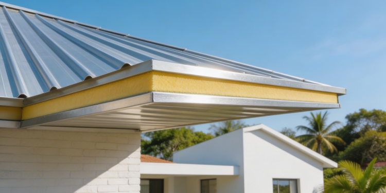 Casa de 90 metros quadrados com telhado termoacústico que diminui o aquecimento causado pela radiação solar