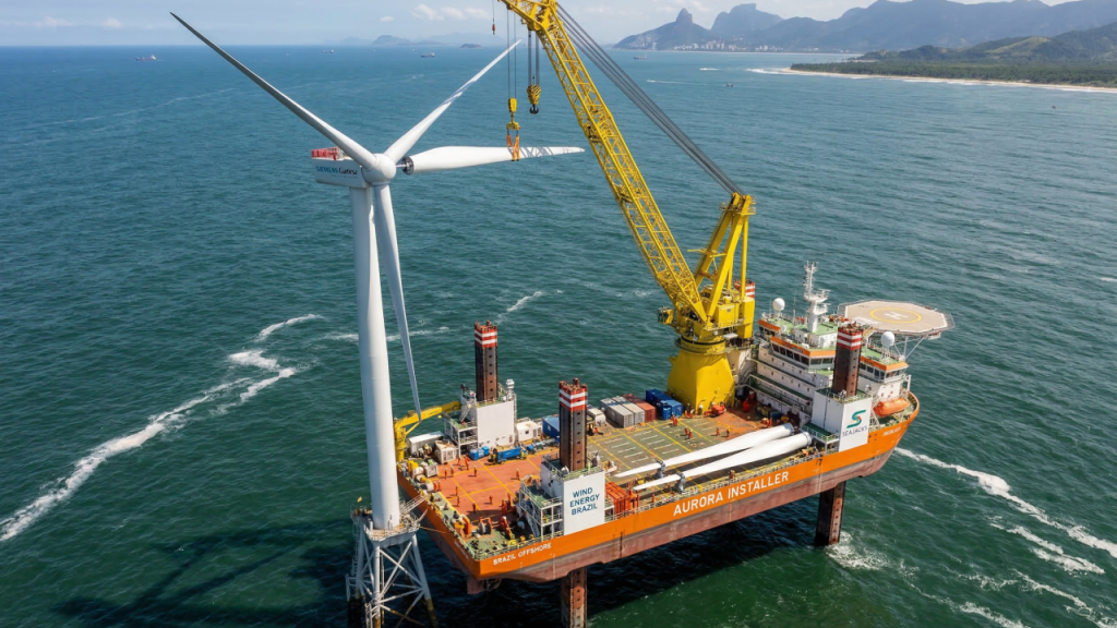 Os gigantes de aço de 260 metros no meio do oceano que geram energia suficiente para abastecer uma cidade inteira com apenas uma turbina