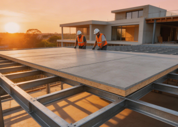 Casa de 110 metros quadrados com laje seca que permite criar mezanino sem usar concreto