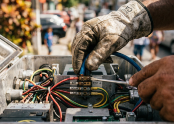 A sentinela solar que guarda a luz do dia dentro do poste para iluminar a rua à noite sem gastar um centavo da rede elétrica