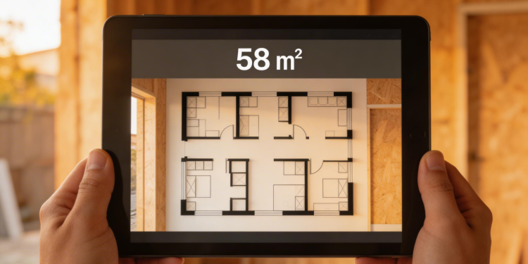 A casa de 58 metros quadrados montada com “painéis OSB estruturais” usa placas de madeira técnica que aceleram a obra e reduzem desperdícios