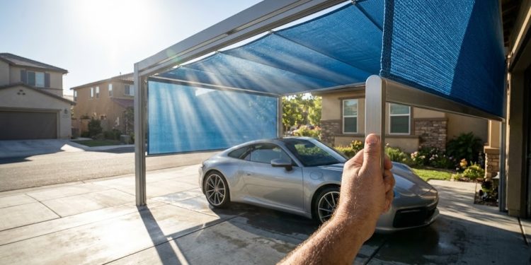 Monte uma cobertura com tela de sombreamento e veja quanto custa investir para manter sua garagem mais fresca
