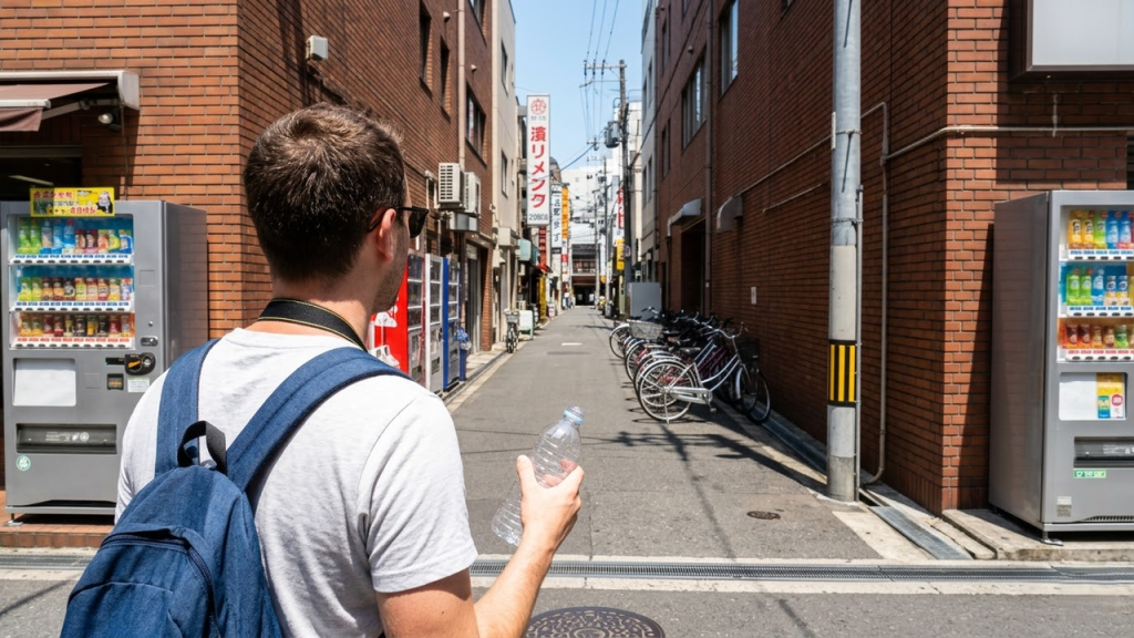 Turista observa rua Japonesa sem lixeiras e totalmente livre de resíduos.