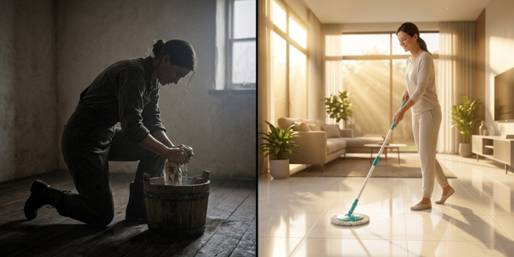 Faxina sem dor nas costas, esses mops giratórios estão substituindo o pano de chão e prometem limpeza rápida sem esforço