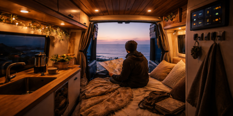 O investimento necessário para adaptar uma van utilitária e criar um motorhome completo para viajar o mundo