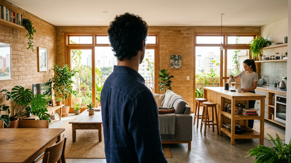 A casa sustentável mais eficiente da região para quem busca economia e estética rústica moderna