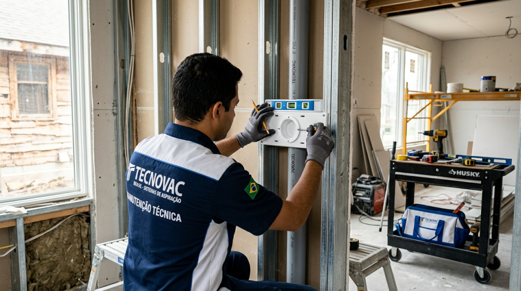 Aspiração central embutida, como o planejamento correto das tubulações garante eficiência na limpeza