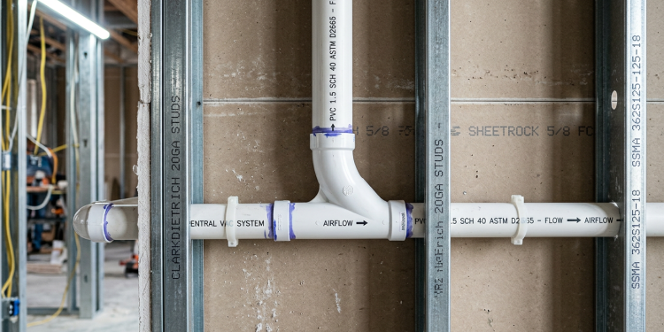 Aspiração central embutida em casas reduz ruído e melhora a qualidade do ar interno