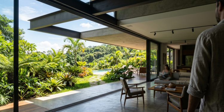 Beirais em cantilever com perfis de aço, A solução moderna para cobertura de casas de 85 metros quadrados