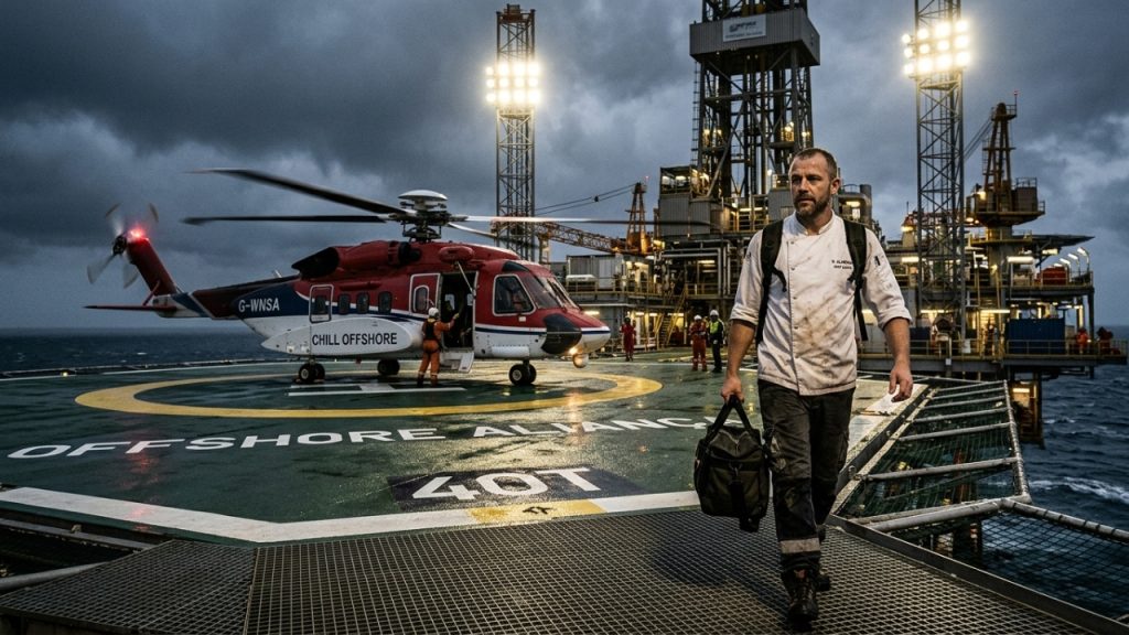 Cozinhar em plataformas de petróleo garante salário de 10 mil reais e longas folgas para profissionais do setor offshore