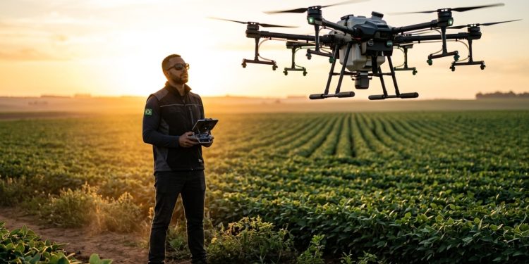 Operador de drones agrícolas vira febre no interior do Brasil com ganhos de 15 mil reais garantidos na época da colheita