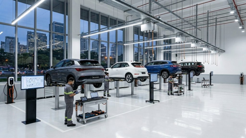 Com o avanço dos carros elétricos, oficinas não encontram mecânicos no Brasil e já oferecem salários de até R$ 12 mil para técnicos especializados em alta tensão