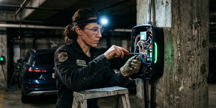 Profissão de instalar carregadores para carros elétricos em prédios virou a nova mina de ouro com lucros de 20 mil reais mensais