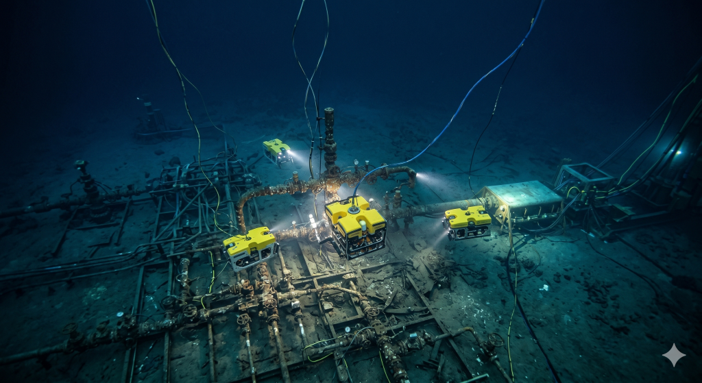 Robôs submarinos na indústria do petróleo