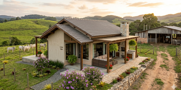 Casa térrea com radier de 80 metros quadrados
