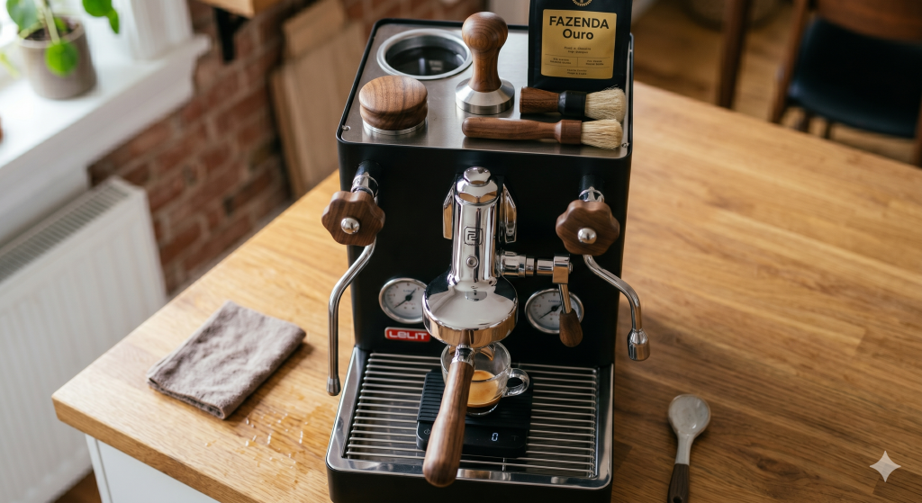 Cafeteira expressa compacta de alta performance