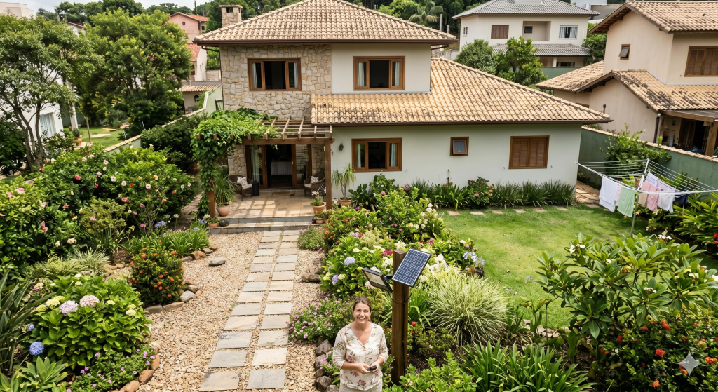 Refletor solar com controle remoto