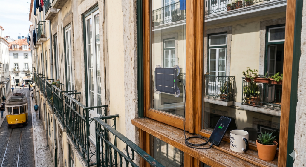 Mini painel solar de janela para carregamento de eletrônicos