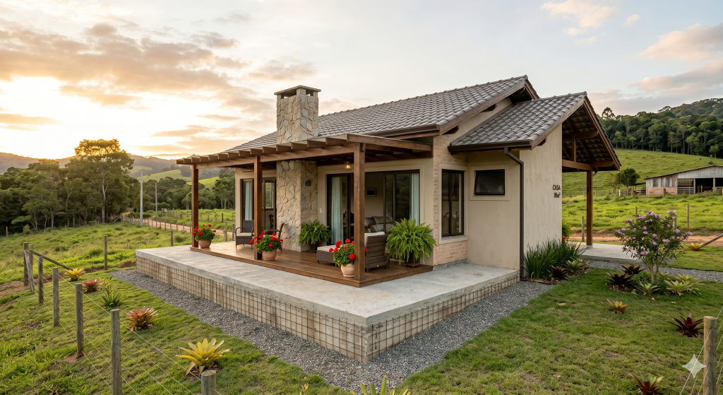Casa térrea com radier de 80 metros quadrados