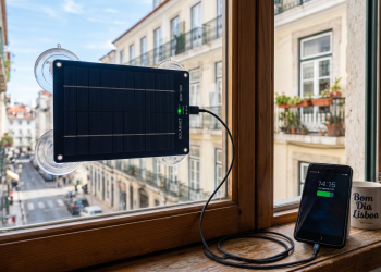 Mini painel solar de janela para carregamento de eletrônicos