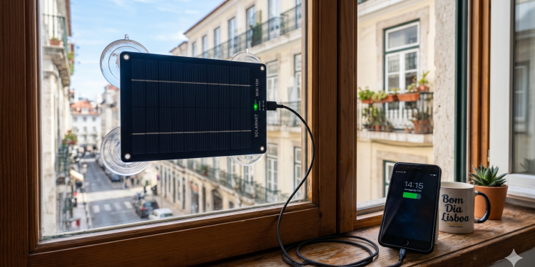 Mini painel solar de janela para carregamento de eletrônicos