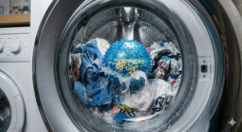 Esfera de lavagem que substitui o sabão em pó por até 3 anos