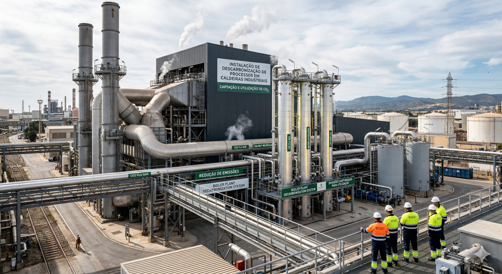 Descarbonização de processos em caldeiras industriais no setor de refino