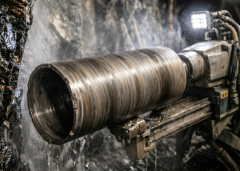 Mineração com brocas de diamante - Imagem gerada com IA