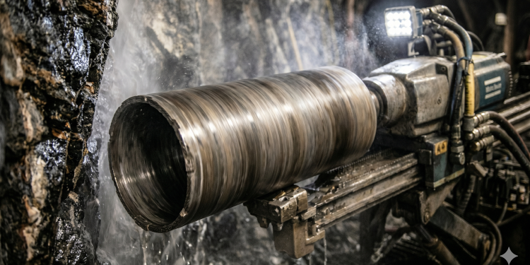 Mineração com brocas de diamante - Imagem gerada com IA