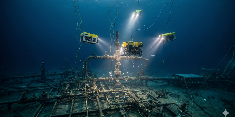Robôs submarinos na indústria do petróleo