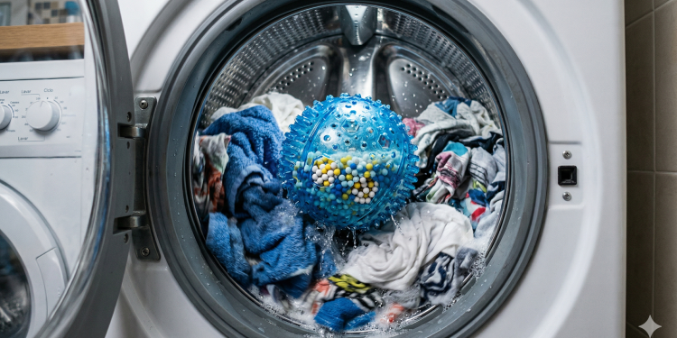 Esfera de lavagem que substitui o sabão em pó por até 3 anos