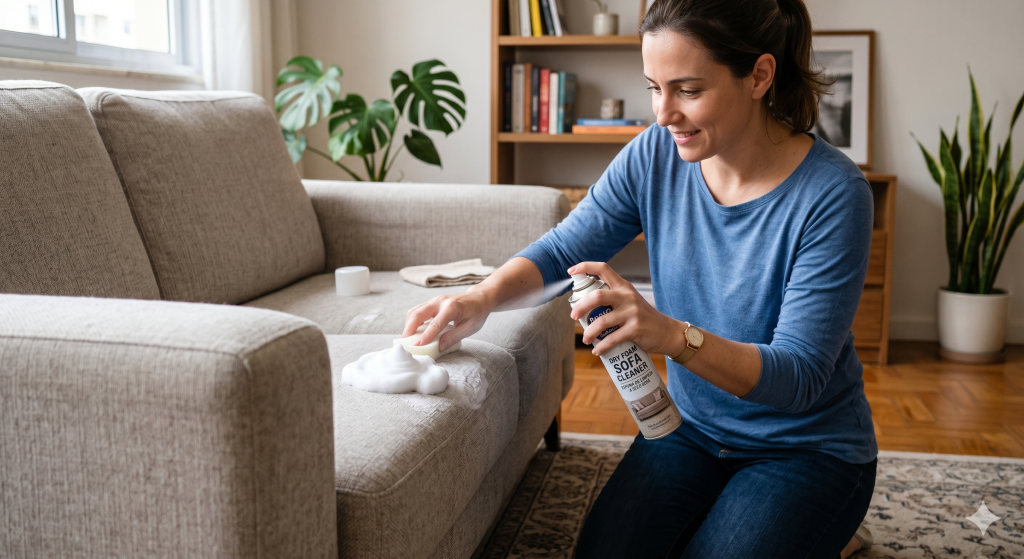 Mousse de limpeza a seco