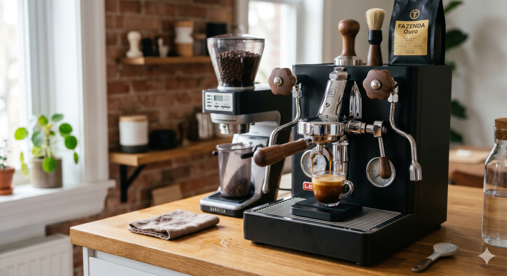 Cafeteira expressa compacta de alta performance