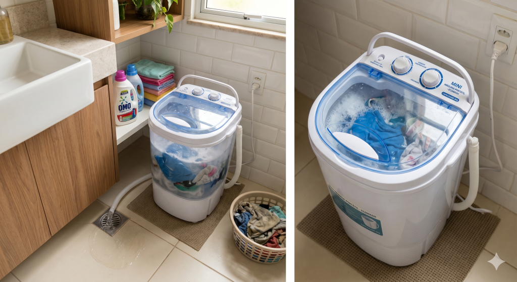 Mini máquina de lavar portátil