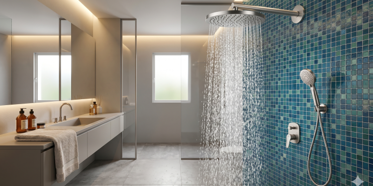 Chuveiro com pressurizador embutido