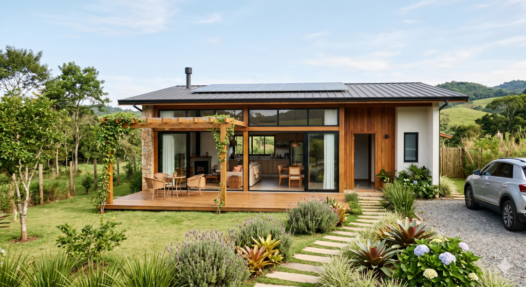 Casa orientada ao Norte