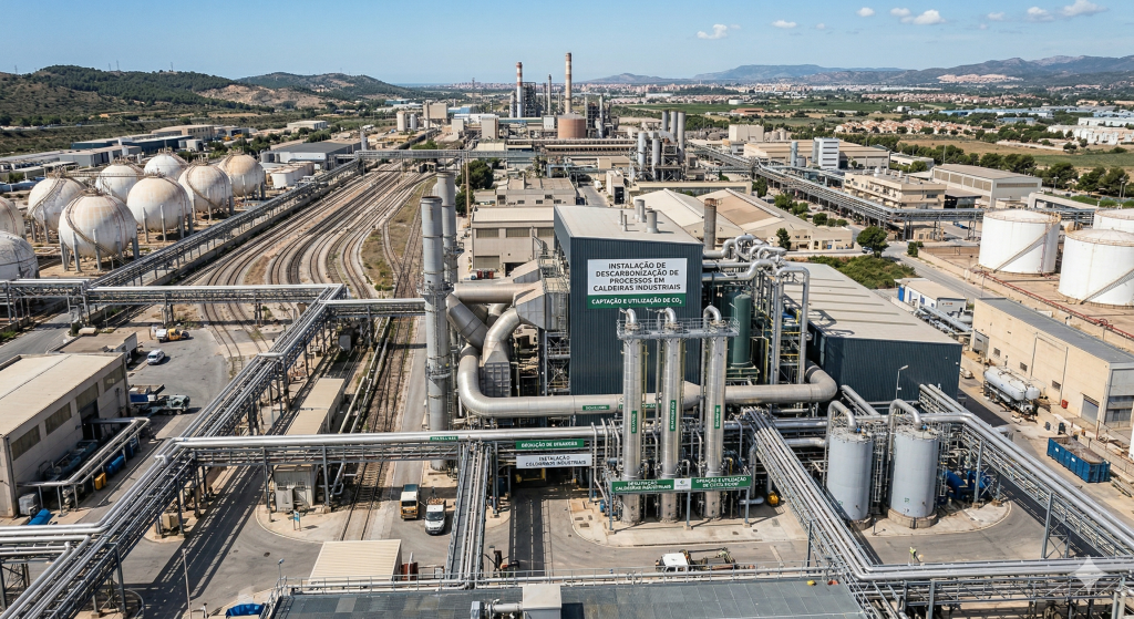 Descarbonização de processos em caldeiras industriais no setor de refino