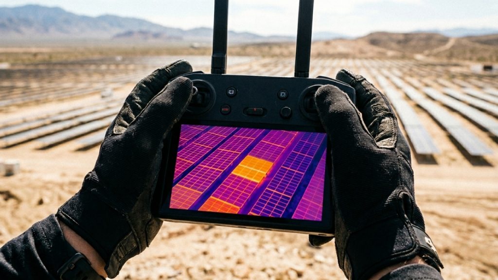 Voar drones térmicos sobre fazendas solares virou a rota mais rápida para faturar 9 mil reais na tecnologia