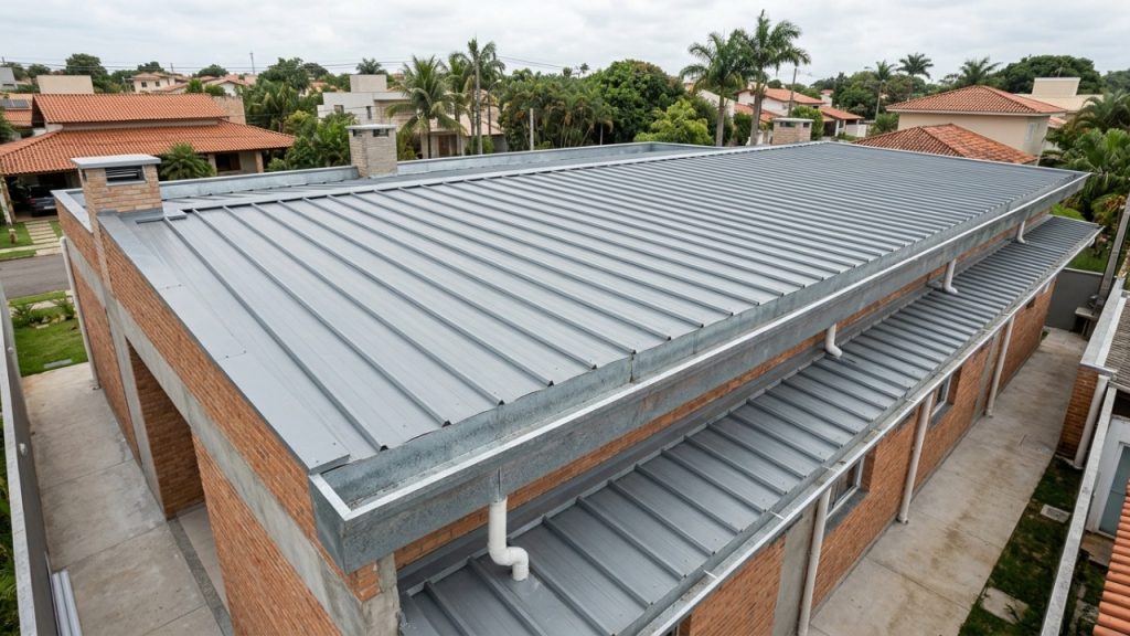 Sistema de telhado termoacústico para casas de 120m²