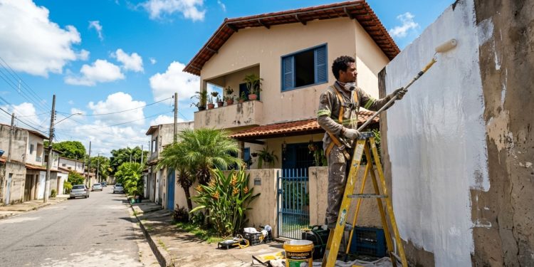 Revestimento externo para proteção contra umidade em casas compactas